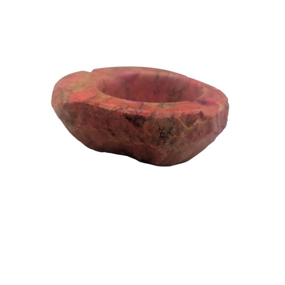 Genuine Alabaster Ashtray Made in Italy. Hand Carved Heavy Ashtray. - Picture 9 of 10